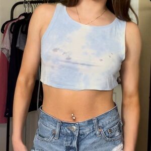 American Eagle Tie Dye Cropped Tank Top